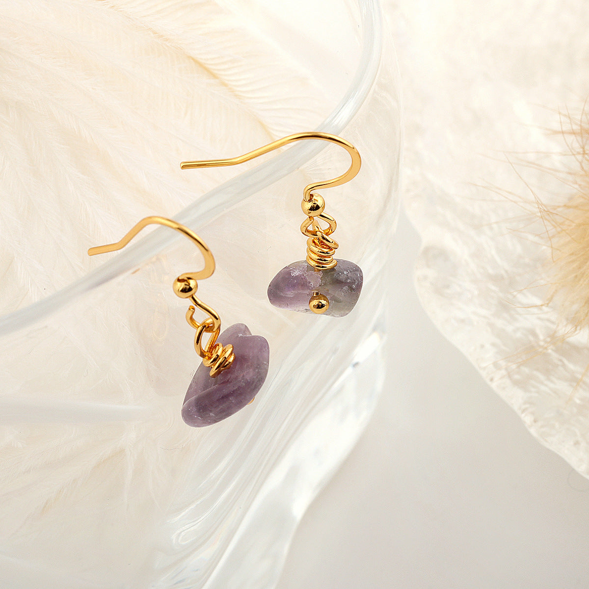 Aretes De Acero Inoxidable En Bruto De Cristal al por mayor